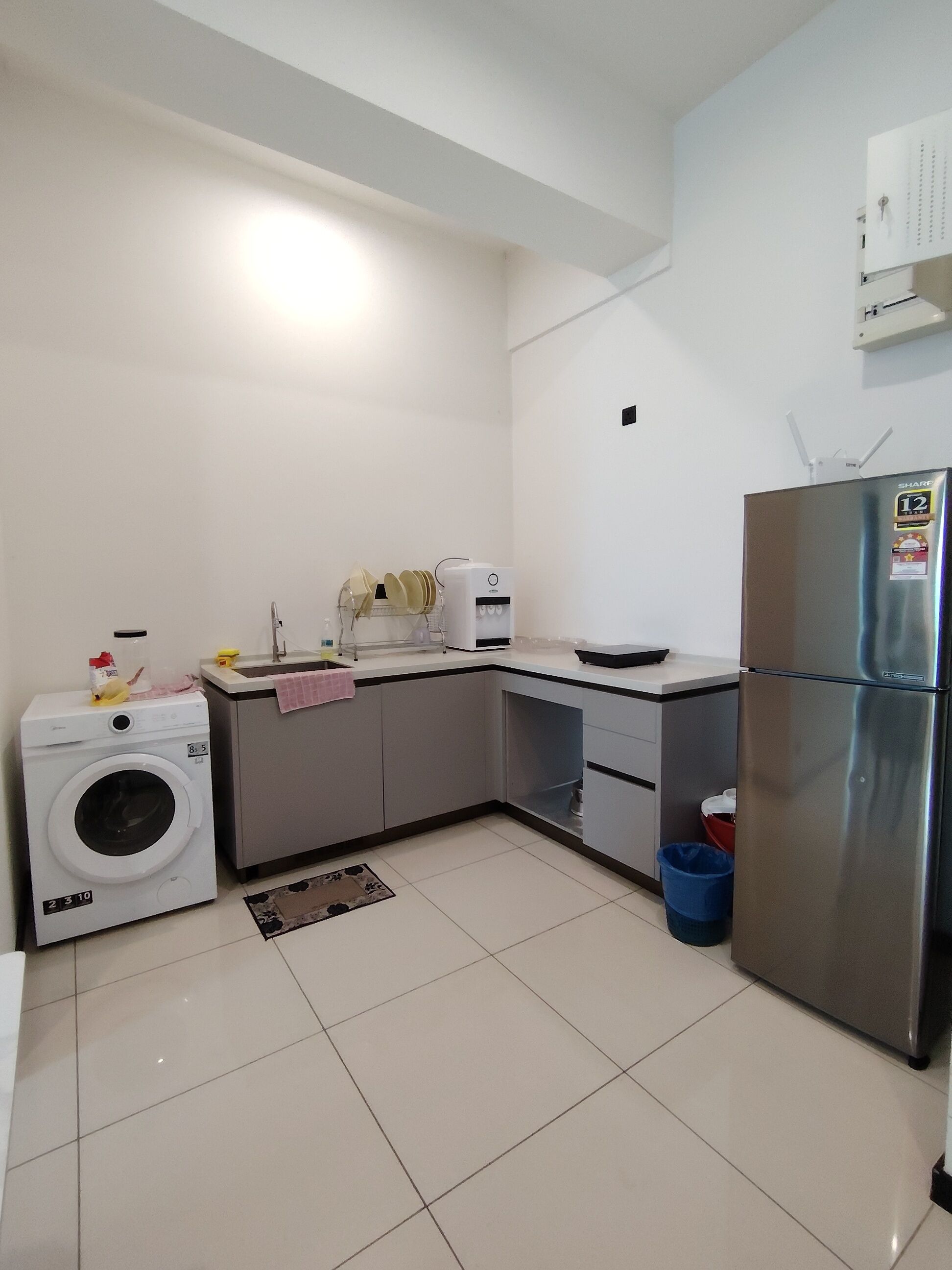 Luxury Suite, 3 Bedrooms, City View | Private kitchen | Fridge, microwave, dishwasher, dining tables