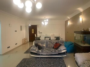 Living area - شقة ألترا سوبر لوكس بكمبوند البارون المعادى (Cairo Governorate)