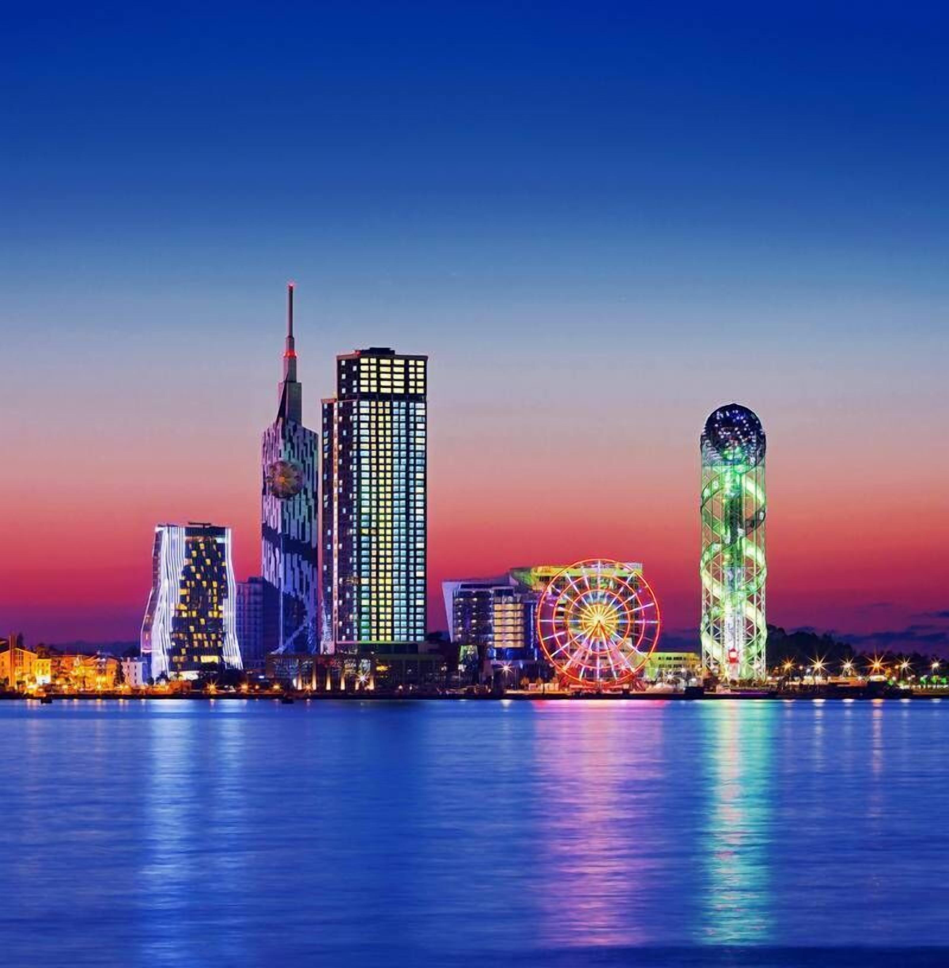 On the beach, black sand