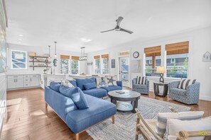 Smart TV, fireplace, DVD player, books - Olivia Beach Home with Ocean Views, 3-Levels, Hot Tub, Large Deck! (Lincoln City)
