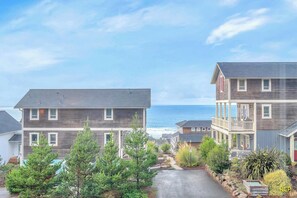 Exterior - Olivia Beach Home with Ocean Views, 3-Levels, Hot Tub, Large Deck! (Lincoln City)