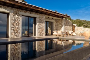 Outdoor pool, a heated pool - Eliterra Villa II, Timeless Serenity & Heated Pool (VPW4+V73 Elation, Greece)