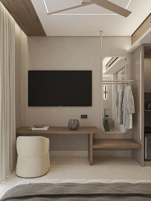 In-room safe, laptop workspace, blackout drapes, soundproofing - Okeanis Elysium (Daratsos)