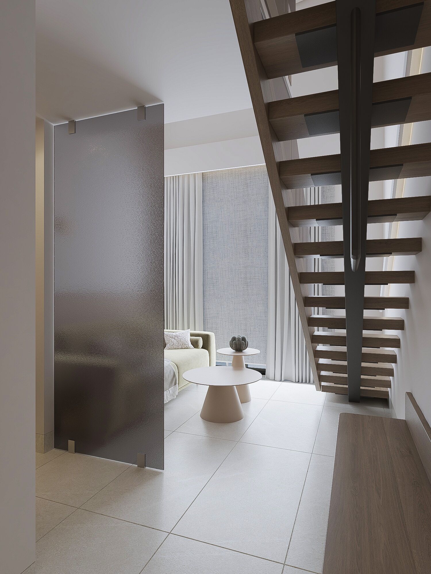 Junior kétszintes, kilátással a medencére | Belső rész