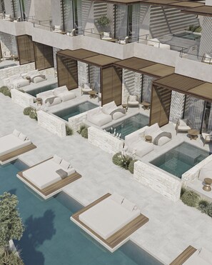 Outdoor pool, pool loungers - Okeanis Elysium (Daratsos)
