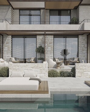 Outdoor pool, sun loungers - Okeanis Elysium (Daratsos)
