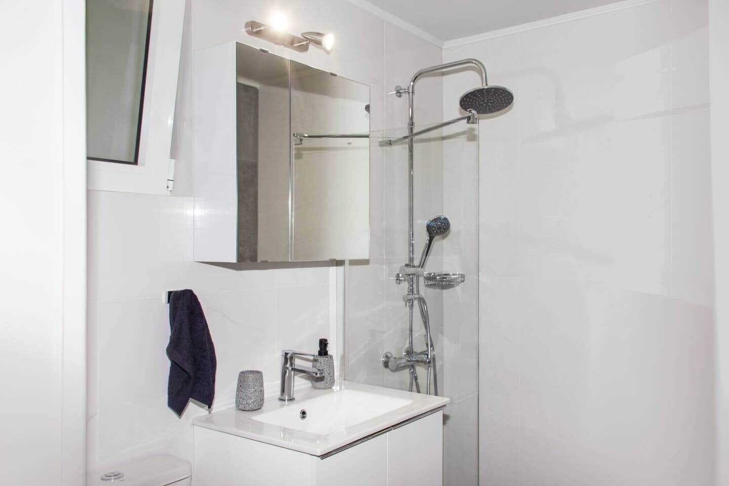 Hair dryer, towels