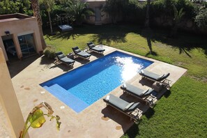 Outdoor pool - Exceptional villa with private pool in Marrakech, Palmeraie area, Atlas view (Marrakech)