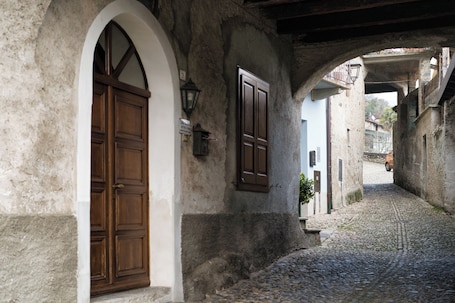 Exterior detail. Family typical house in historic center