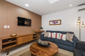 TV - Oceanfront Penthouse | Private Hot Tub | Private Pier | Downtown (Cozumel)