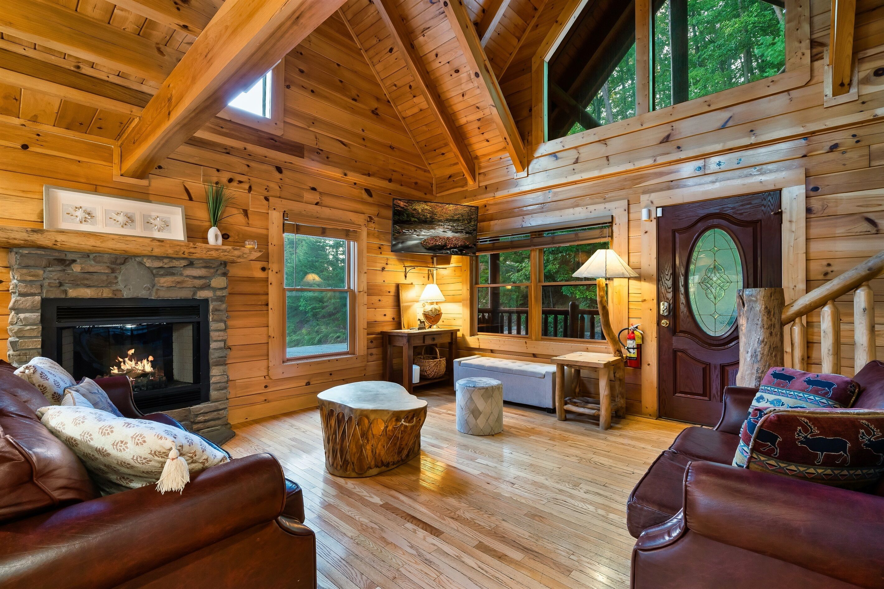 Smart TV, fireplace