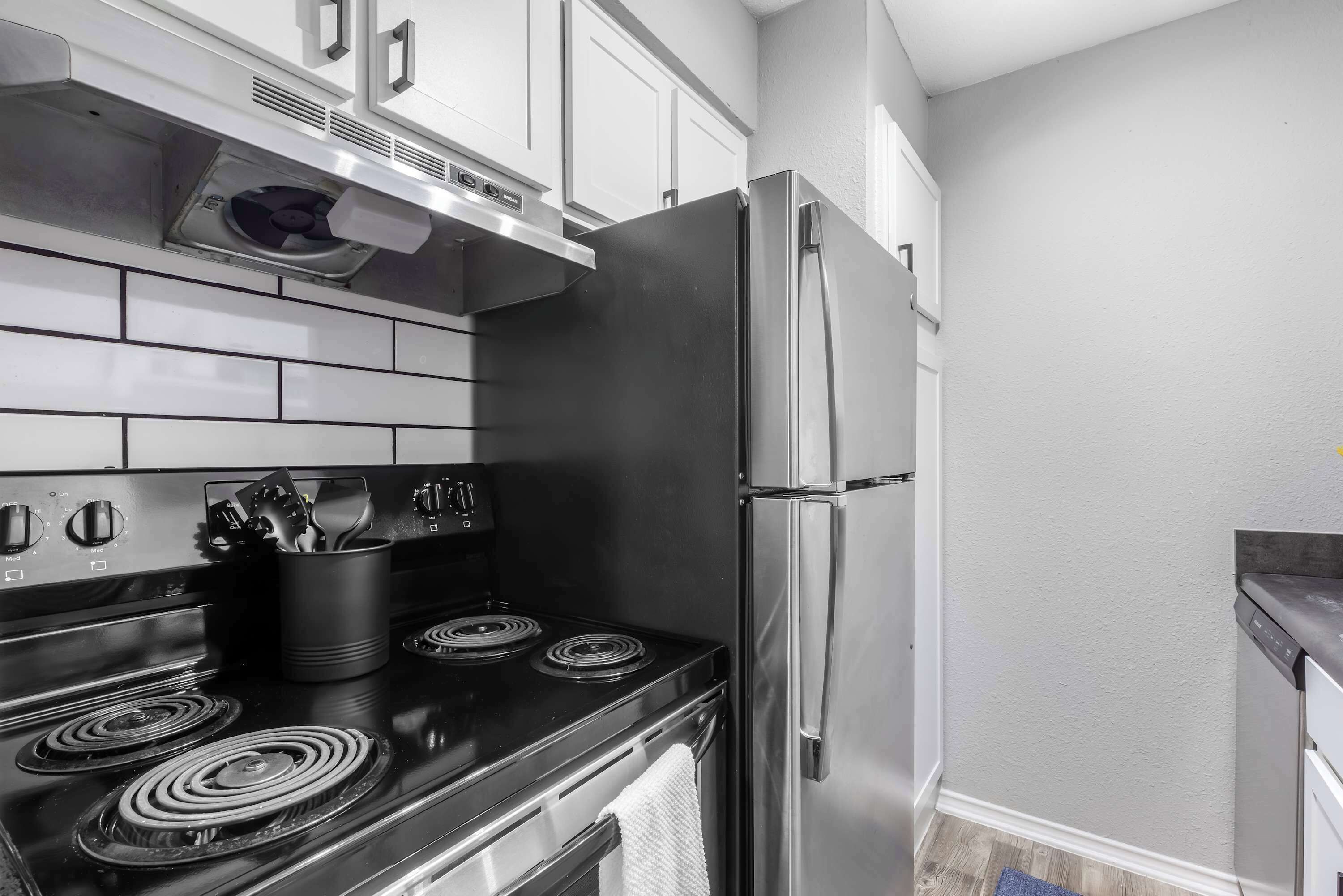 Fridge, oven, stovetop, dishwasher