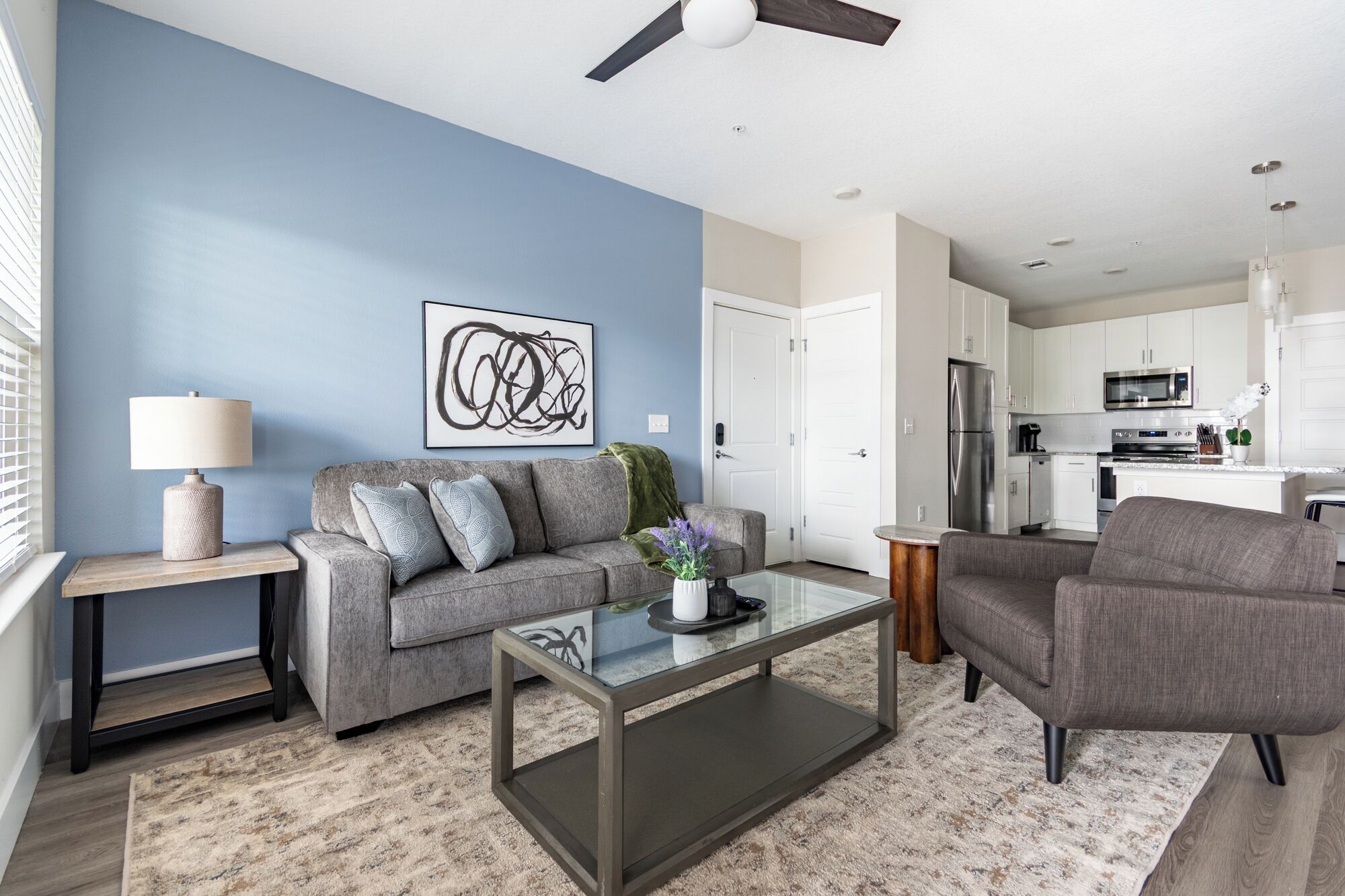 Apartment (1 Bedroom) | Living area | 50-inch Smart TV with digital channels, foosball, table tennis
