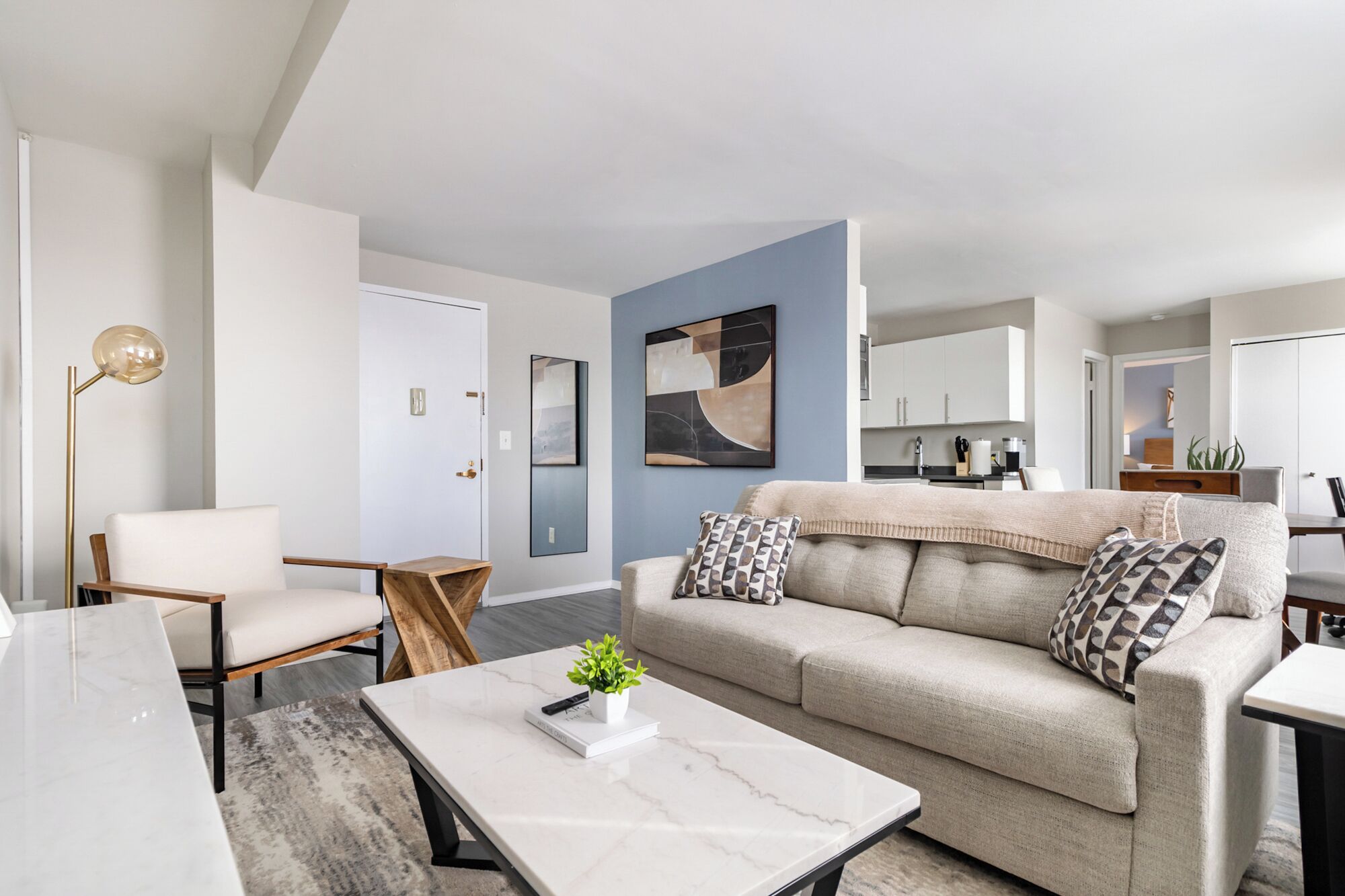 Apartment (1 Bedroom) | Living area | 50-inch Smart TV with digital channels