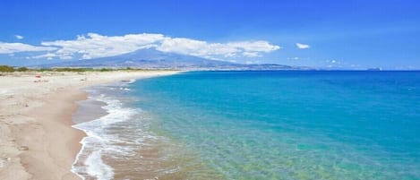 Private beach, white sand, beach shuttle, sun-loungers