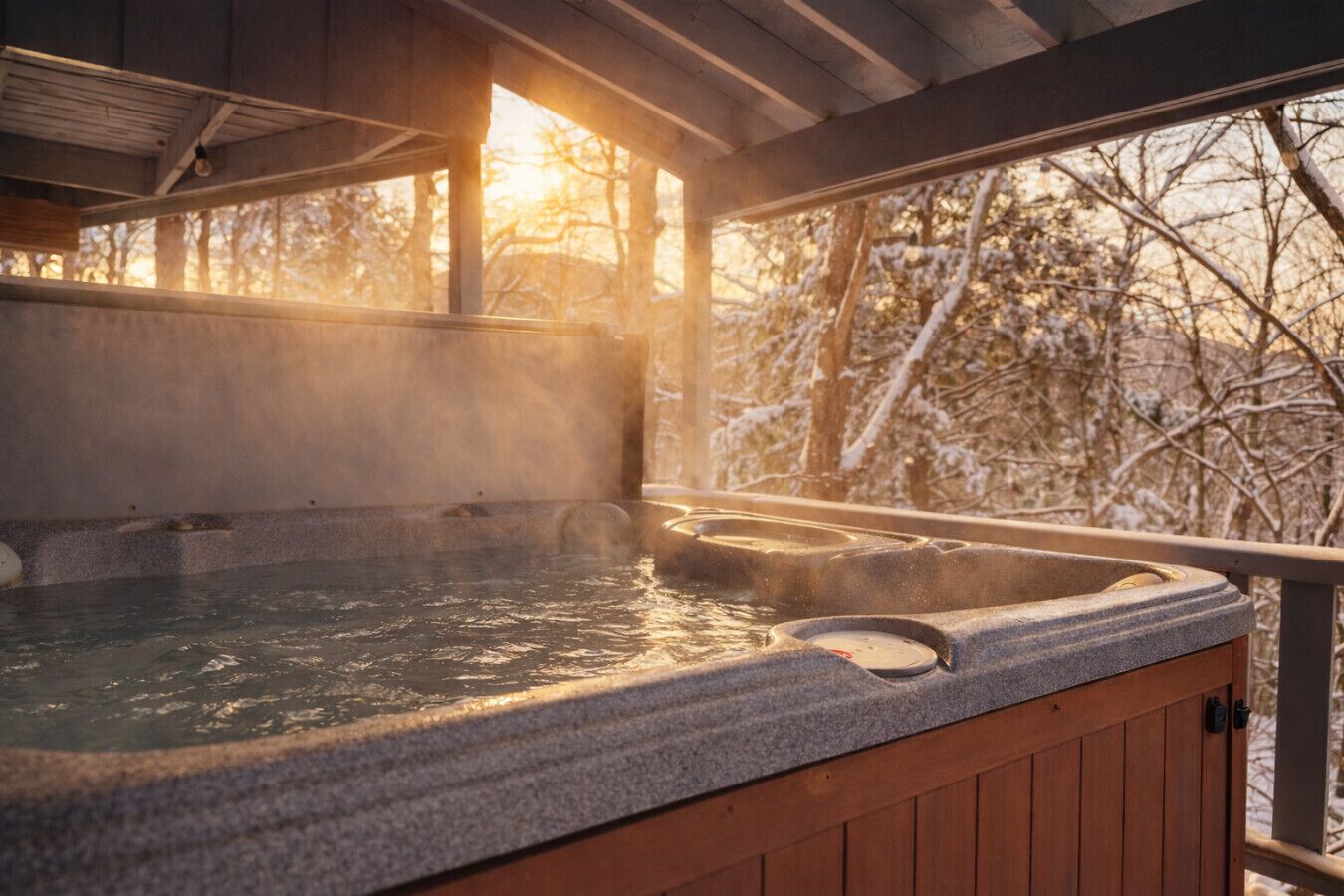 Outdoor spa tub