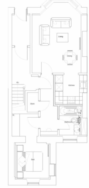Floor plan - East Parade Collection, Opaz House Flat 1 (North Yorkshire)