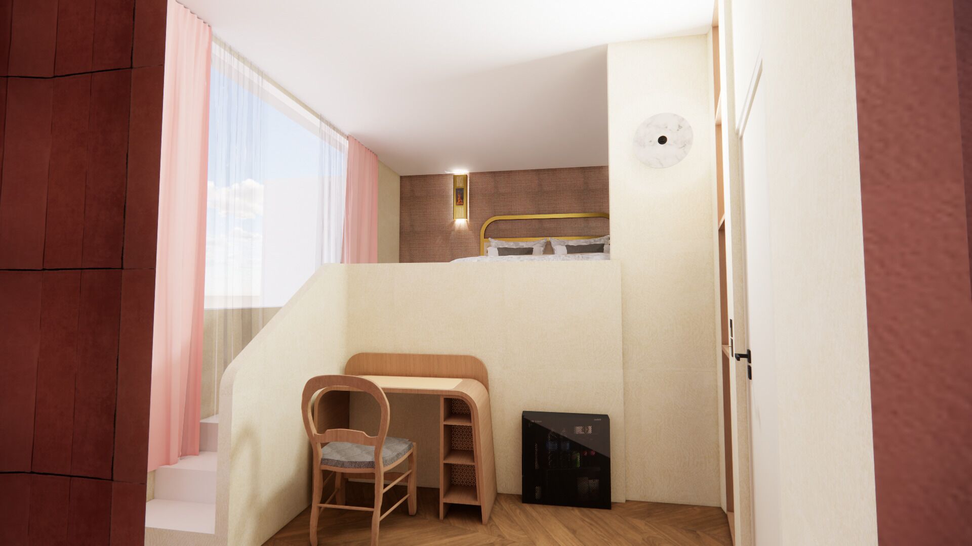 Romantic Double or Twin Room, Balcony, City View | In-room safe, desk, blackout drapes, iron/ironing board