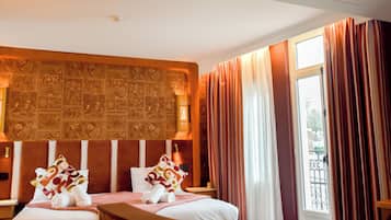 Panoramic-Doppel- oder -Zweibettzimmer, Balkon, Stadtblick