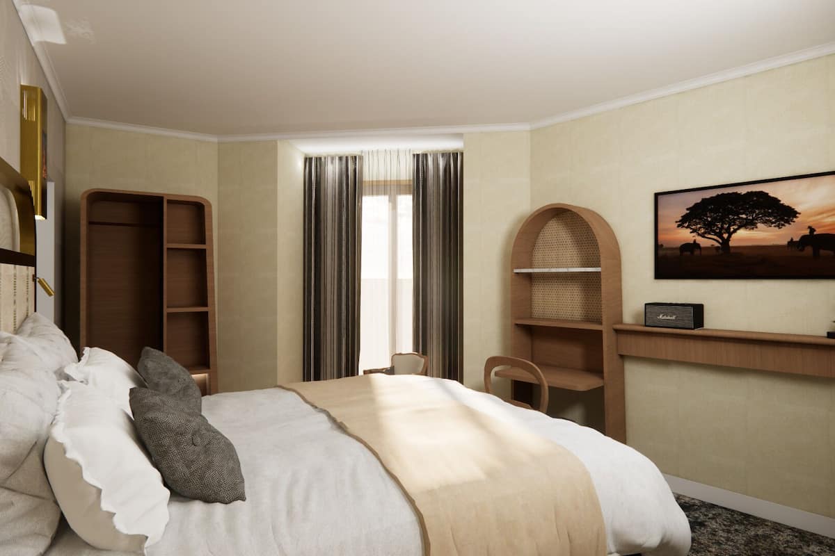 Classic Double or Twin Room | In-room safe, desk, blackout drapes, iron/ironing board