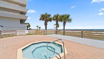 Condo, Multiple Beds (SeaSpray East 625-Gulf Front) | Outdoor spa tub