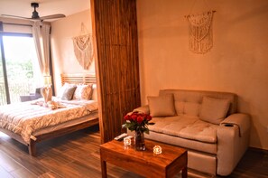 Leilighet – deluxe, sjøutsikt | Oppholdsområde