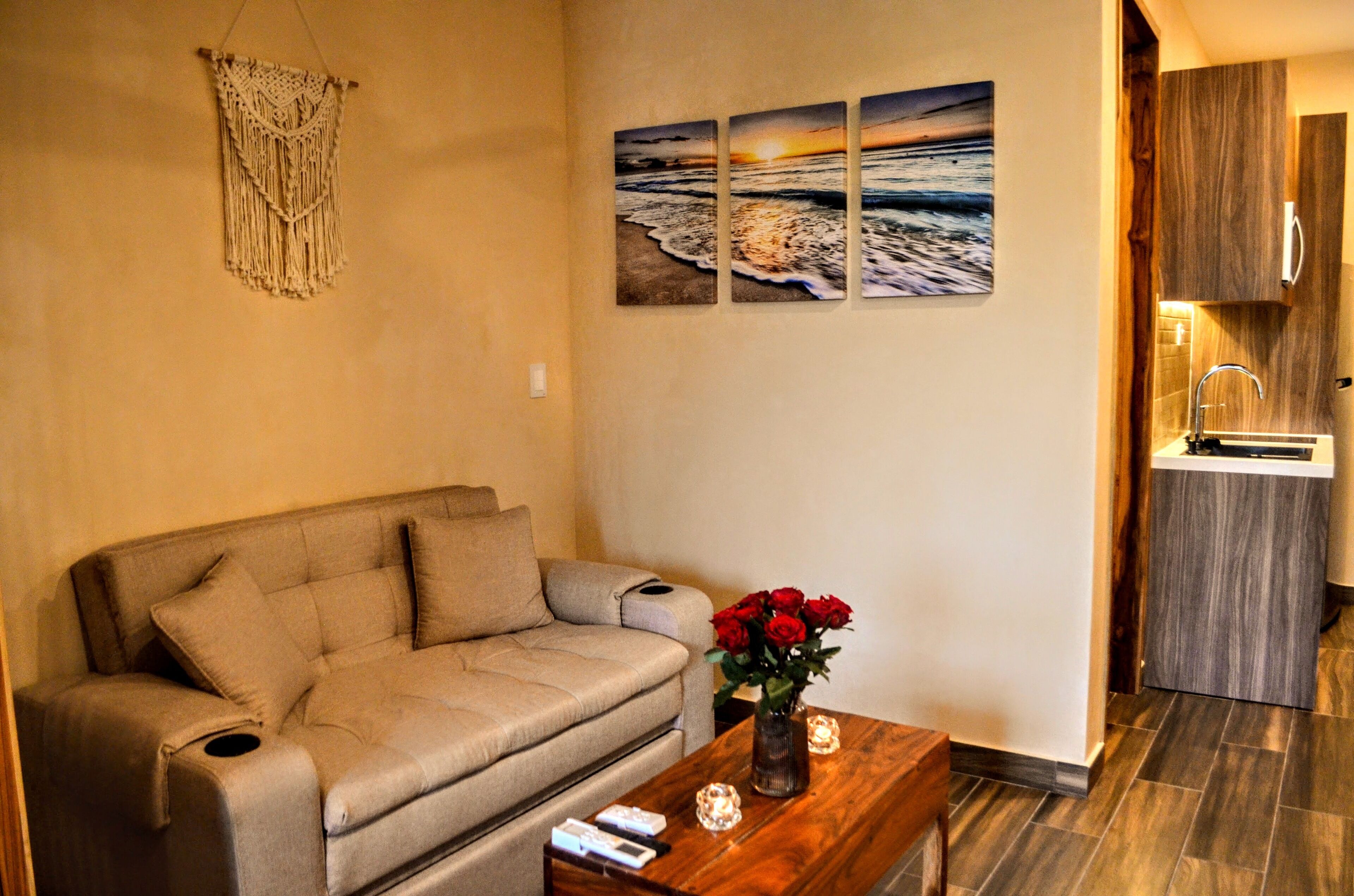 Căn hộ Deluxe, quang cảnh biển | Khu phòng khách