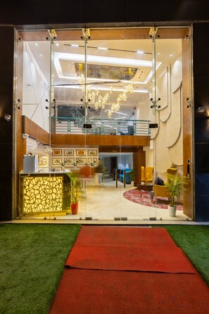 Overnatningsstedets indgangsparti