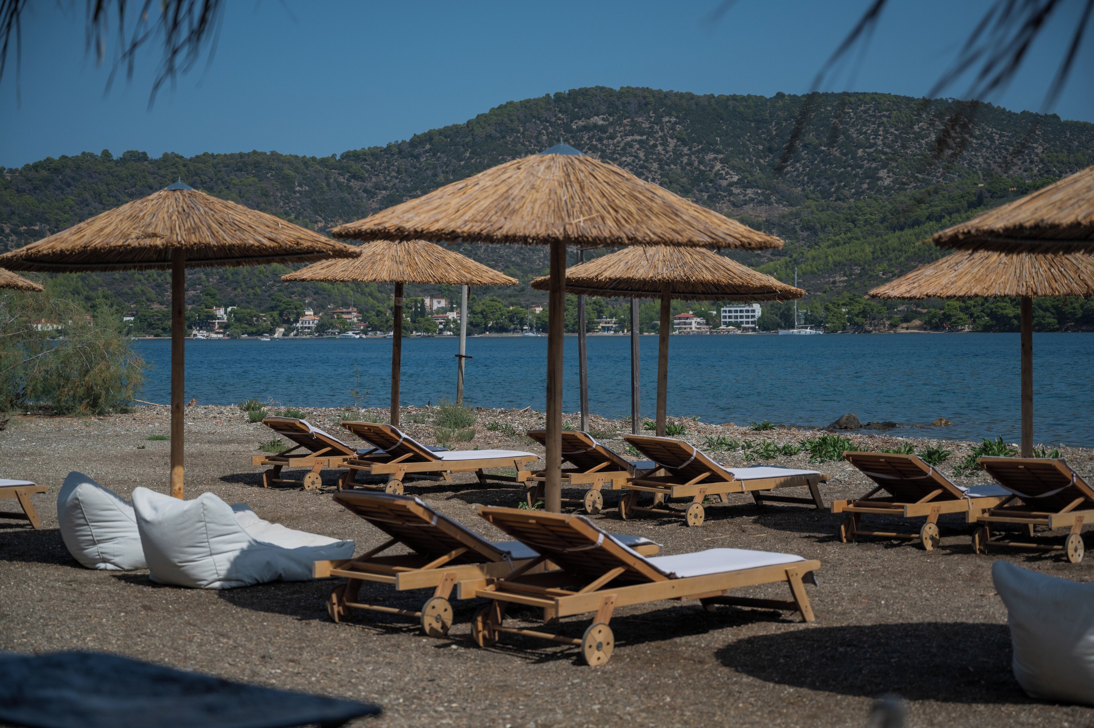 Private beach, beach bar