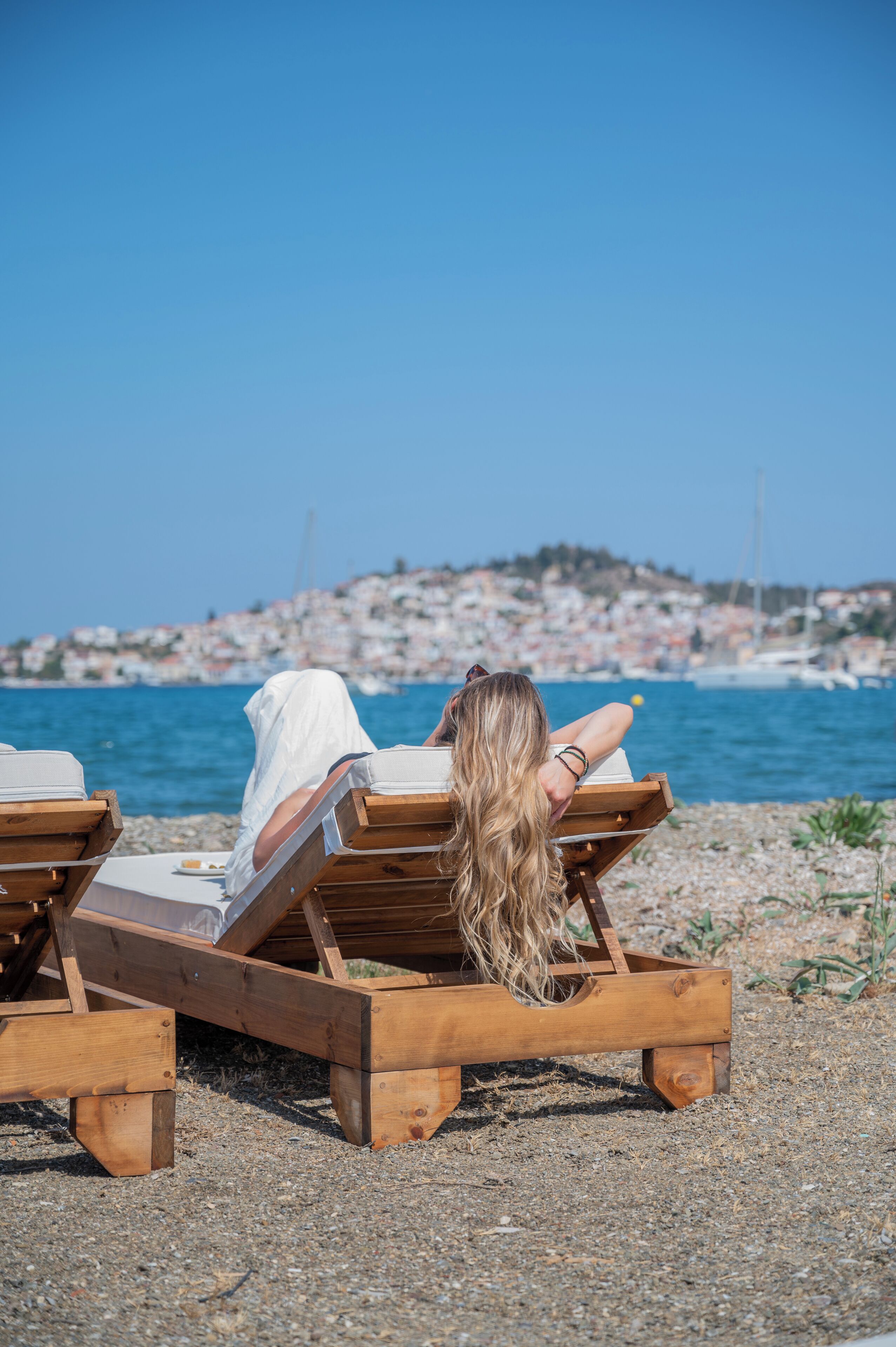 Private beach, beach bar