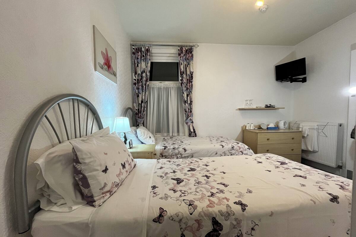 Habitació amb dos llits individuals, vistes al pati | Wifi gratuïta