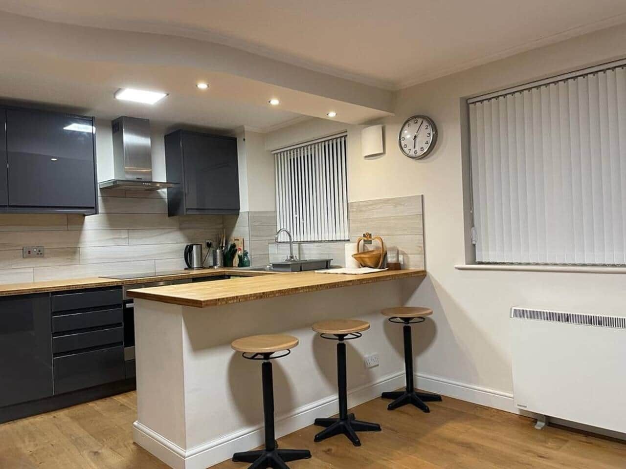 Fridge, microwave, oven, toaster