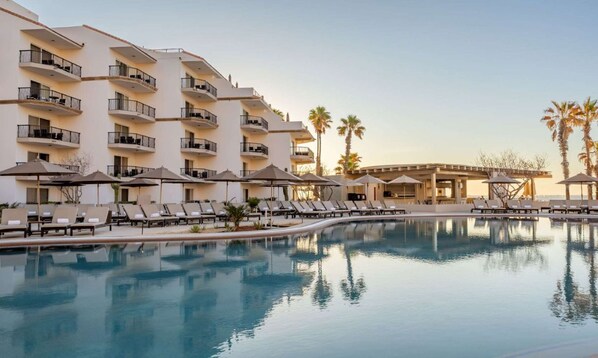 Outdoor pool, a heated pool