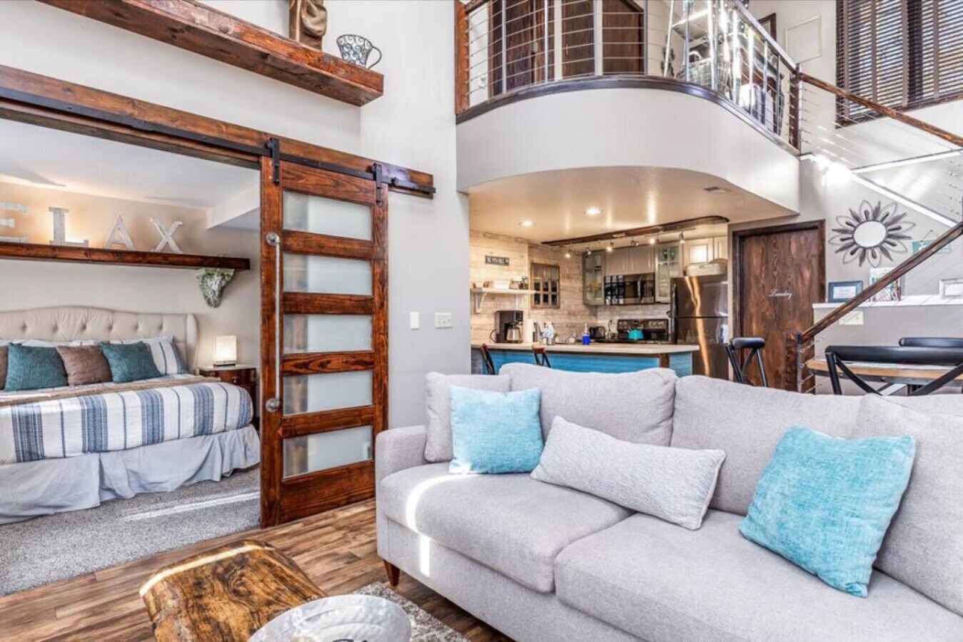 TV, fireplace, books