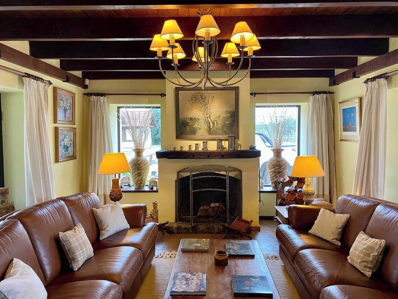 智能電視、壁爐、書籍