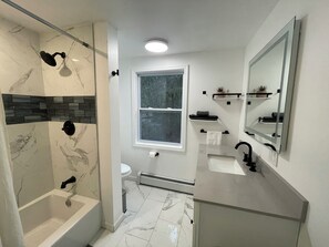 Hair dryer, towels, soap, toilet paper - Modern 3-BR Home w/Game Room & Fire Pit - Near Hunter, HITS, & Woodstock (Saugerties)