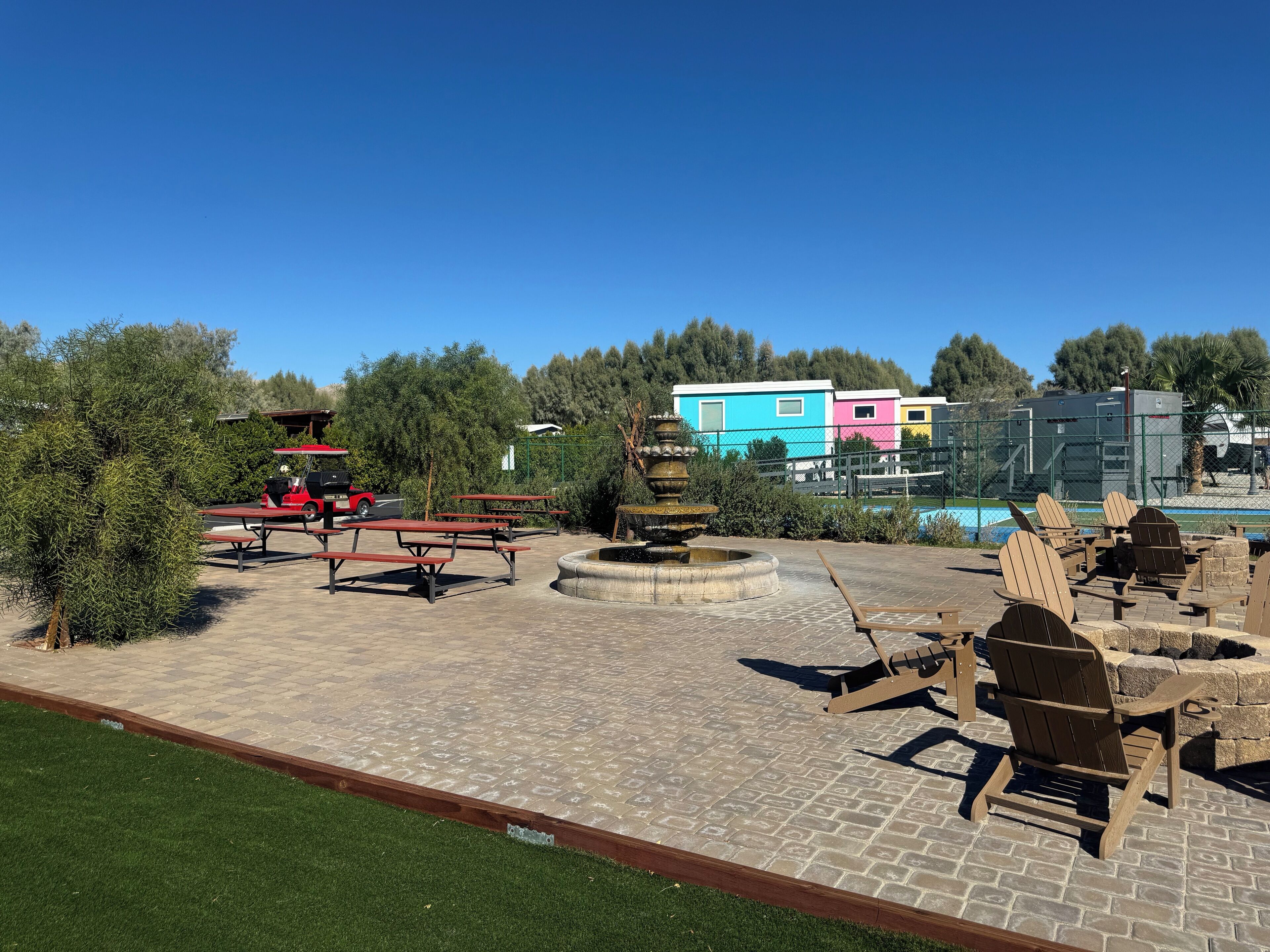 屋外ダイニングエリア