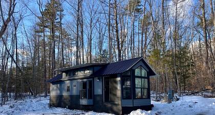 Cozy 2-bedroom Tiny Home with hot tub, A/C, boat ramp access to quiet lake