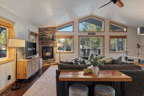 TV, fireplace, offices - Mountain Retreat | Canoe | Fireplace | Views (Soda Springs)