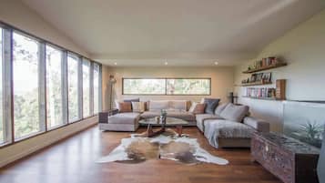 TV, fireplace, offices