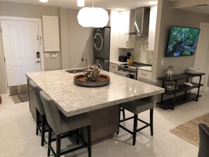 Fridge, microwave, oven, stovetop - Beach Front Penthouse with Water Views in Treasure Island Florida (Treasure Island)