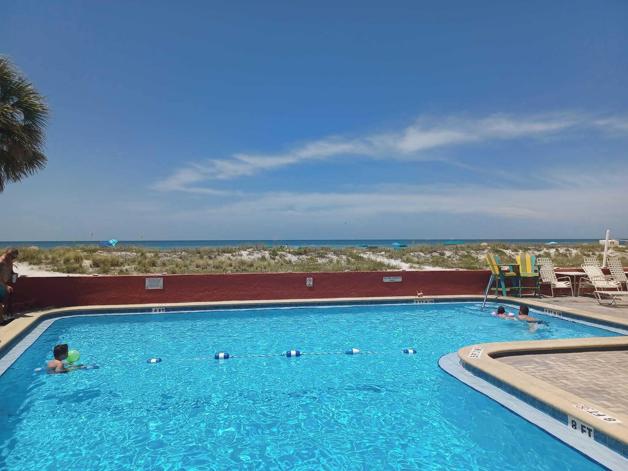 Outdoor pool, a heated pool