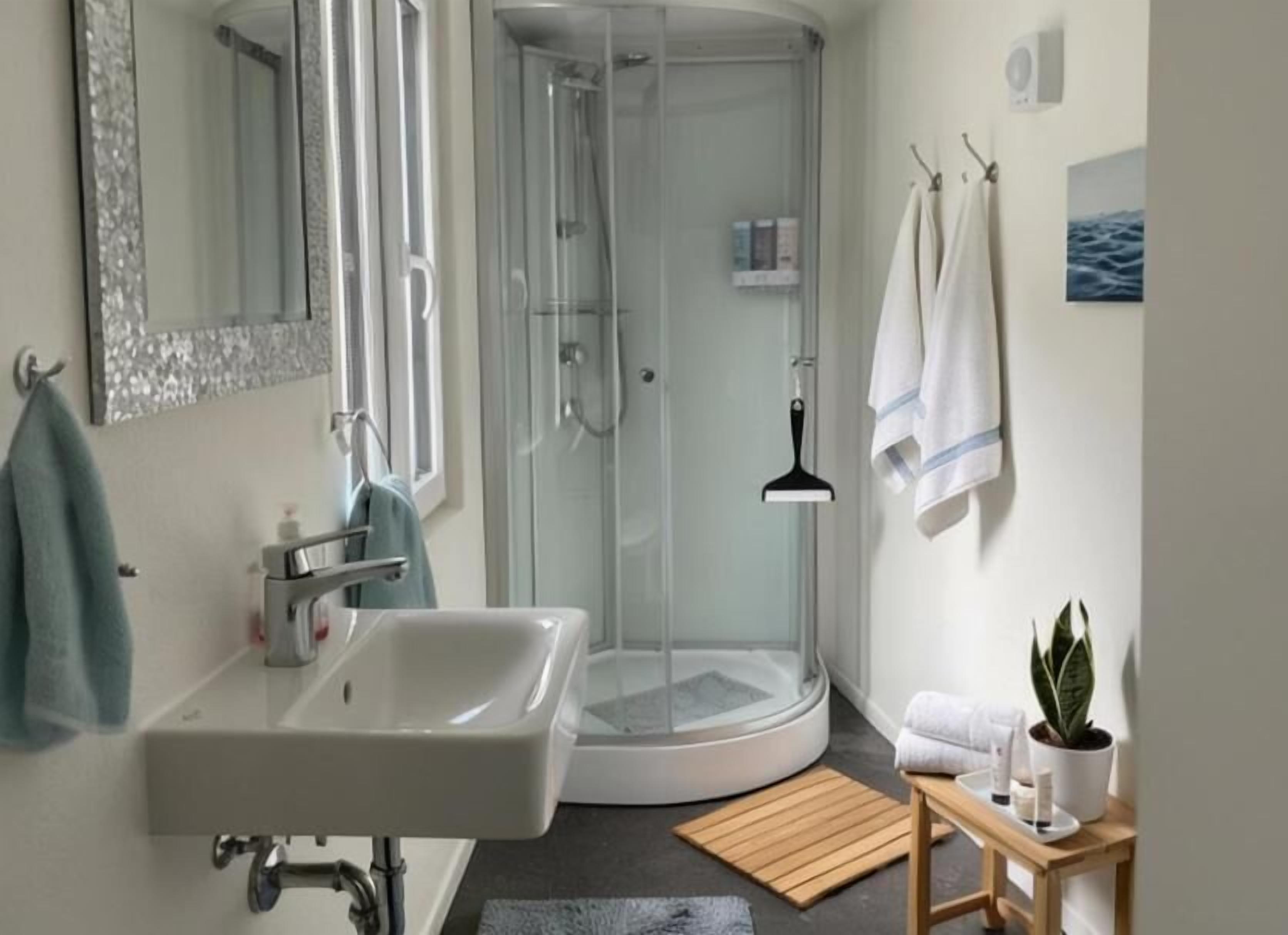 Kamar Double Standar, pemandangan gunung | Kamar mandi | Sabun, sampo,  dan tisu toilet