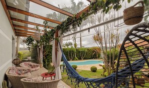 Terrace/patio - Sitio em Ibiuna com piscina próximo rota do vinho (ibiuna)