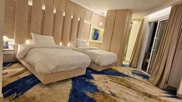 Premium bedding, down duvets, minibar, in-room safe