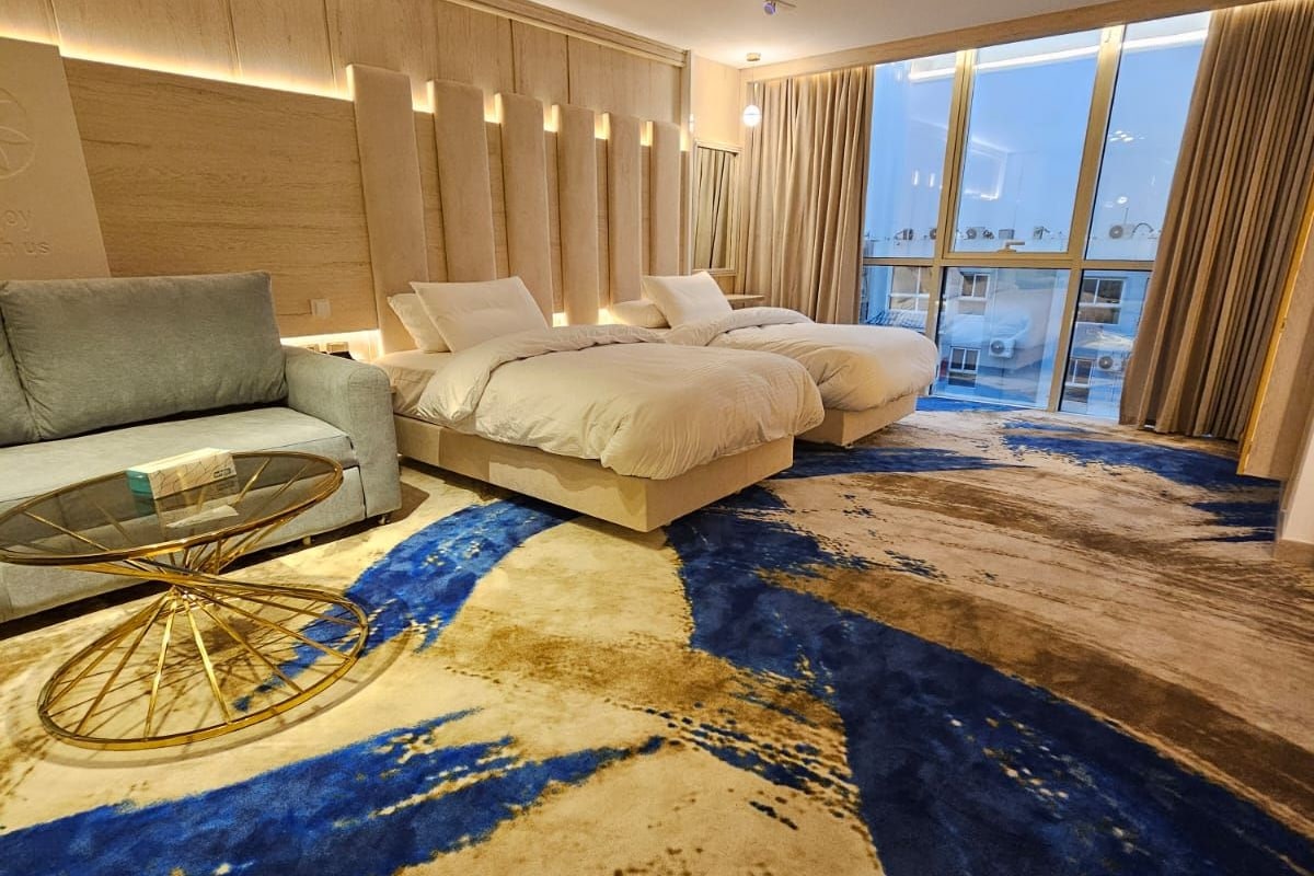 Peralatan tempat tidur premium, gebar bulu kapas, bar mini