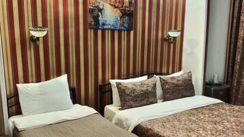 In-room safe, desk, laptop workspace, blackout drapes