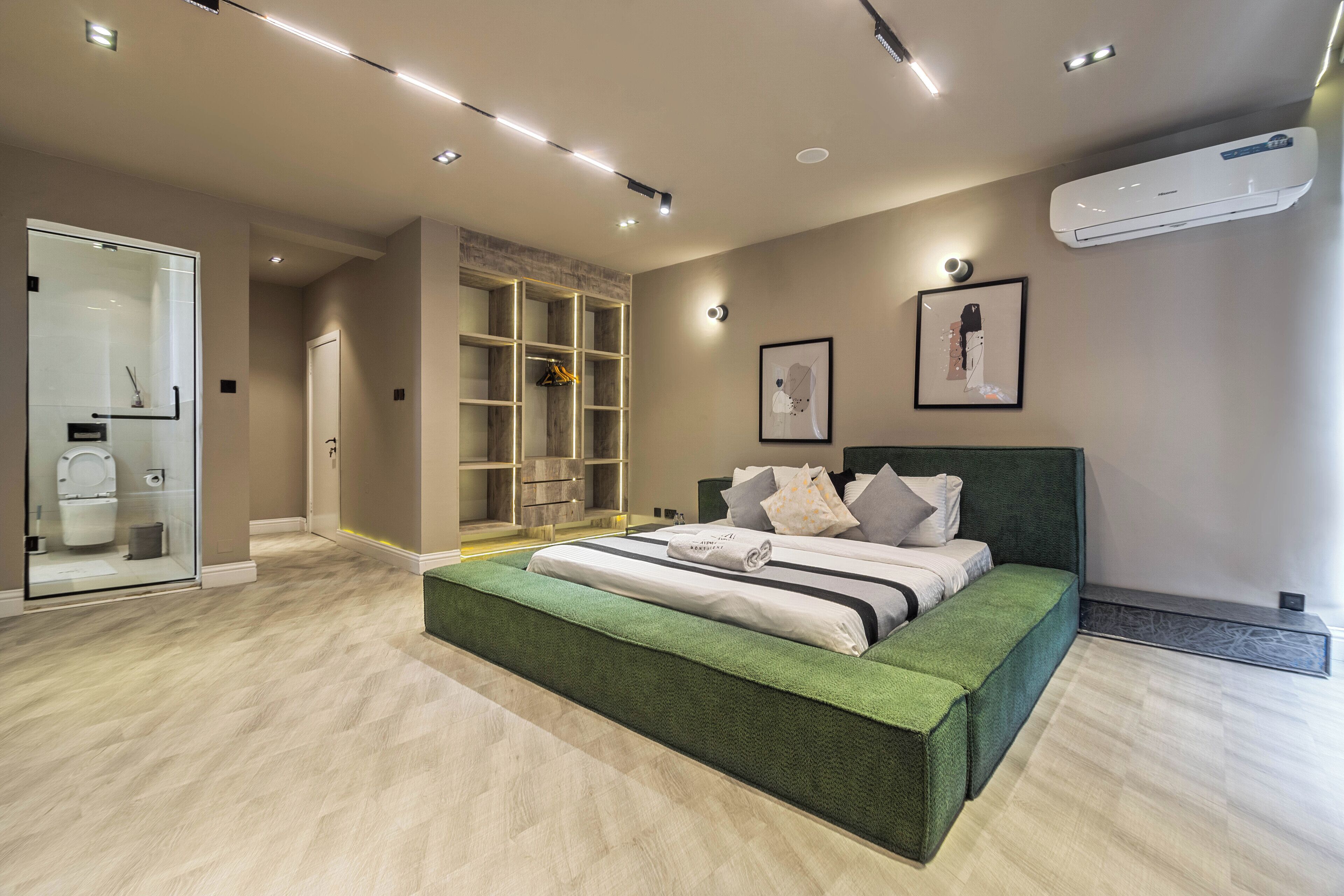 Luxury Apartment, Balcony, City View | In-room safe, desk, laptop workspace, iron/ironing board