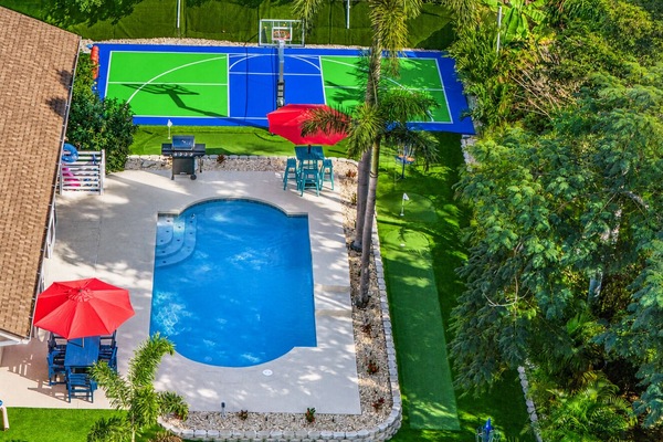 A heated pool