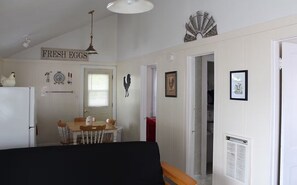 Cabin | Living area | TV - Dockside Lake Resort (Monticello)